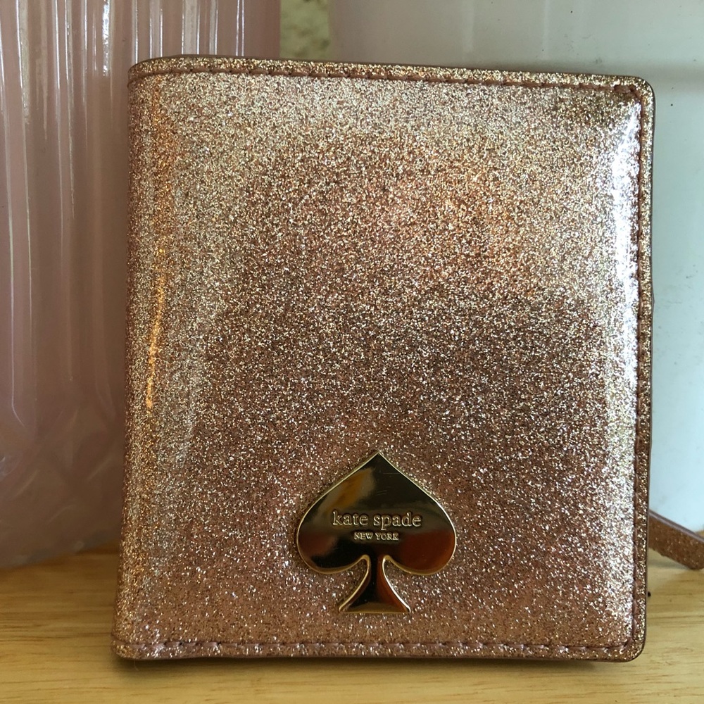 Kate Spade Rose Gold Glitter Wallet